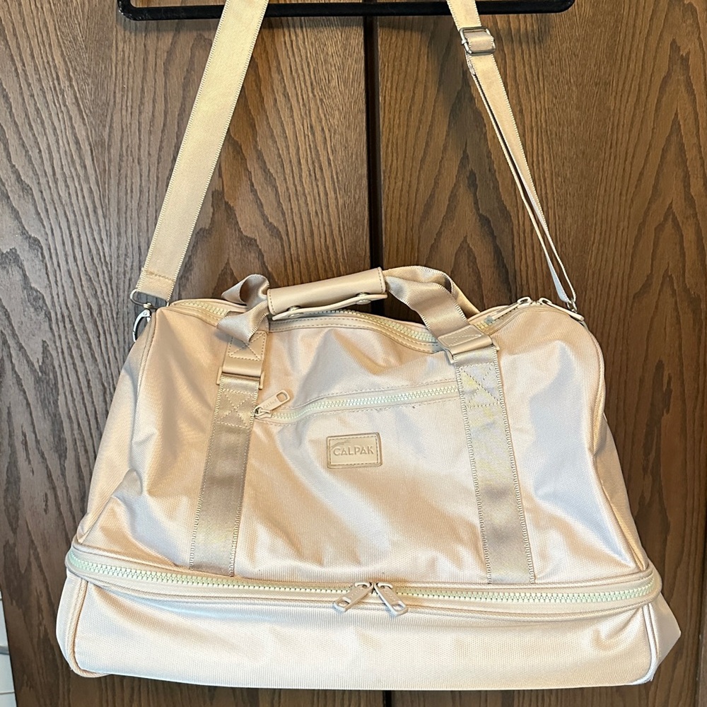 Calpak Cream Travel Bag